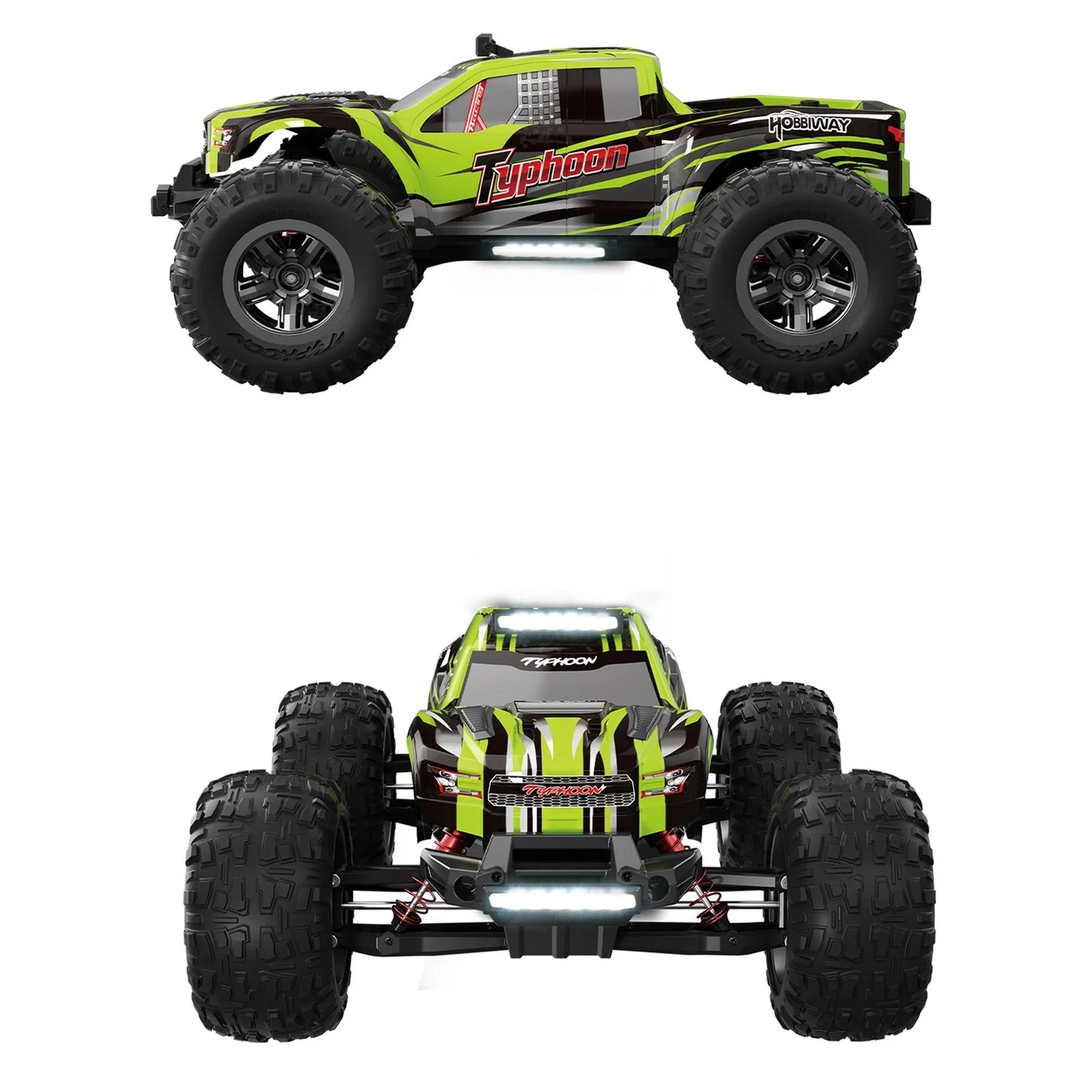 MyToys Typhoon RC Car – 1:10 Scale 4WD Off-Road Monster Truck – 40 km/h Speed, Dual Battery, Metal Gears – Model MT695