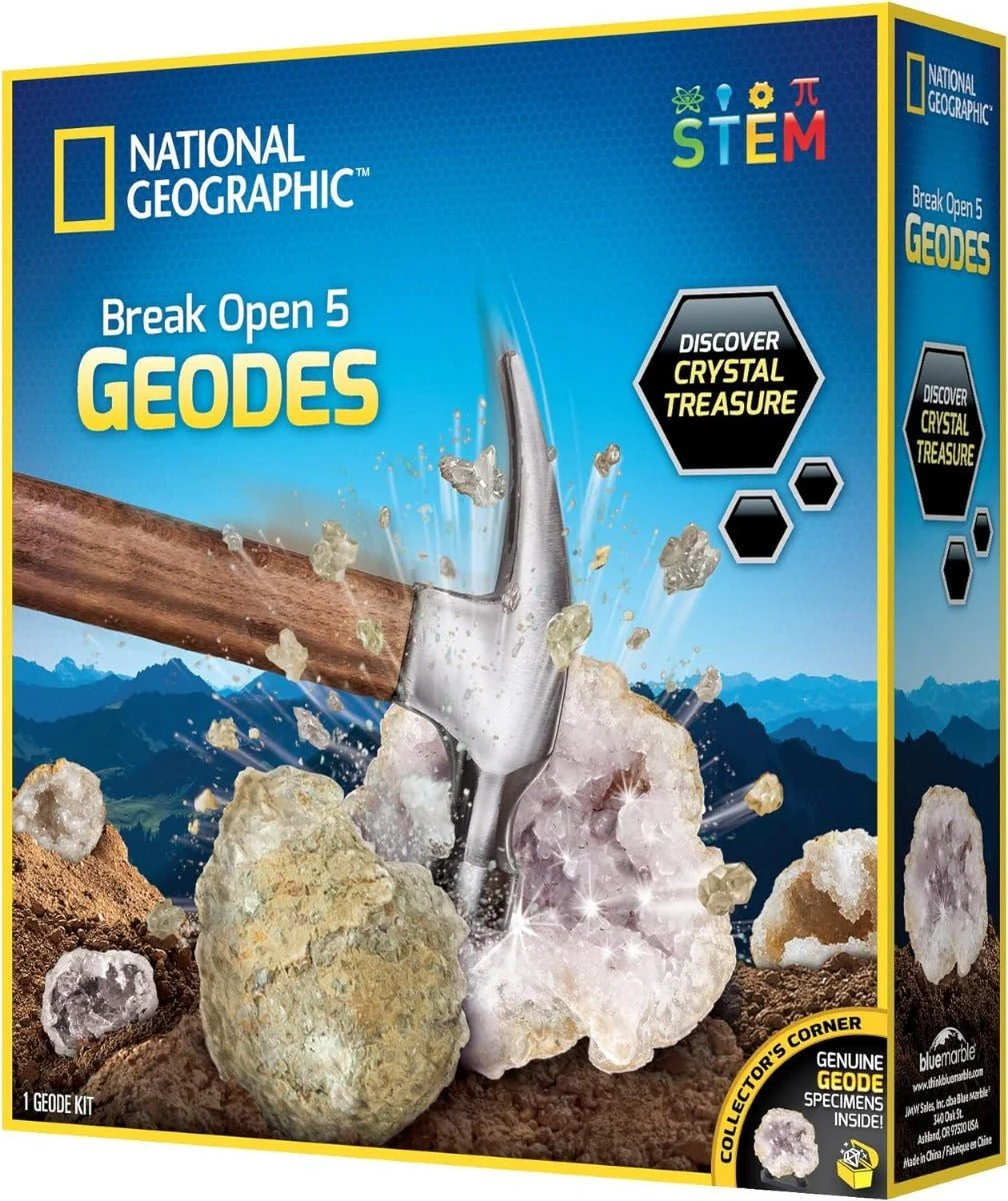 National Geographic Break Open 5 Geodes Kit RTNGGEO5 - Image 2