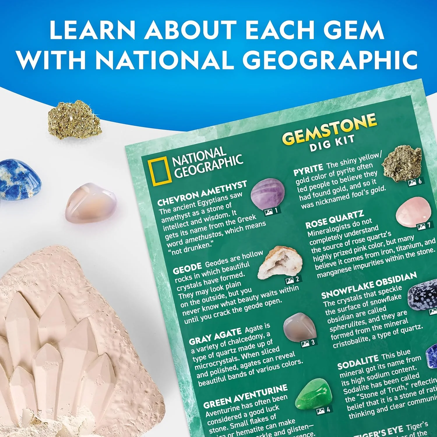 National Geographic Mega Gemstone Dig Kit RTNGGEMINT - Image 3