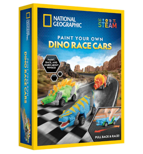 National Geographic Paint Your Own Dino Race Cars RTDINOCAR