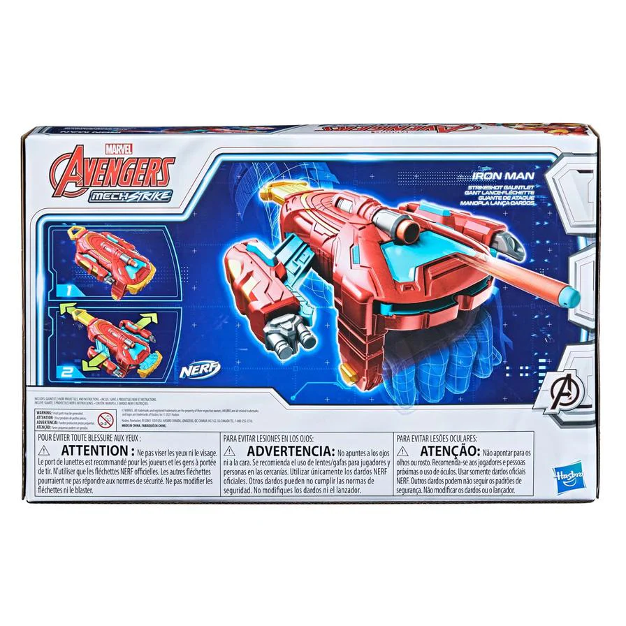 Nerf Avengers Mech Strike Iron Man Strikeshot Gauntlet