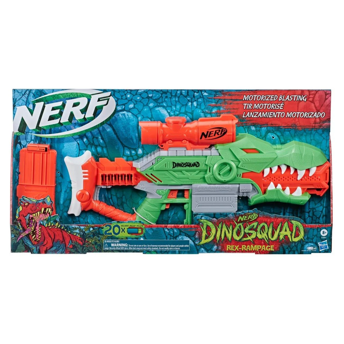 Nerf DinoSquad Rex-Rampage Motorised Dart Blaster F0807 - Image 2