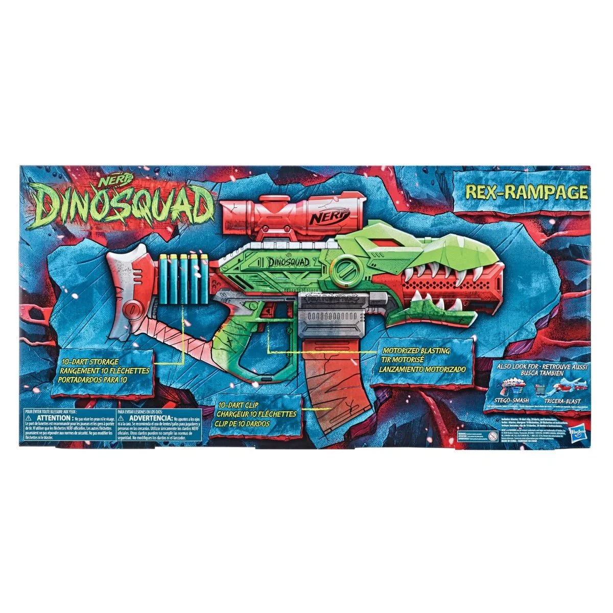 Nerf DinoSquad Rex-Rampage Motorised Dart Blaster F0807 - Image 3