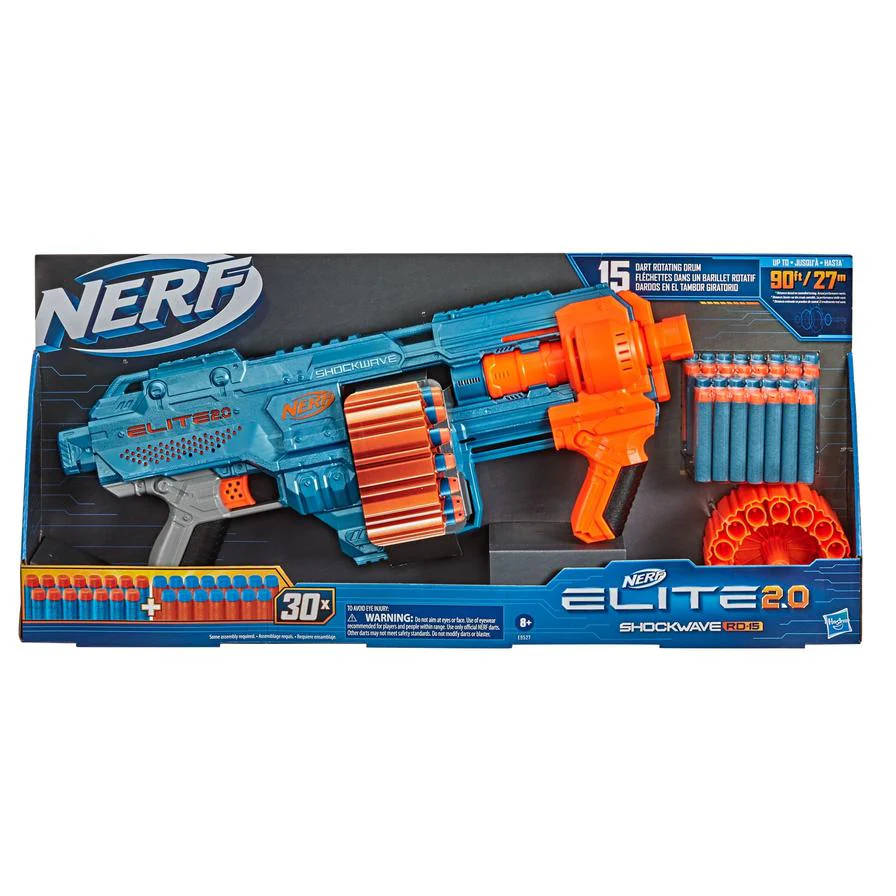 Nerf Elite 2.0 Shockwave RD-15 Blaster - Image 2