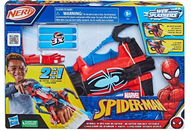 Nerf Marvel Spiderman Strike 'N Splash Blaster F7852