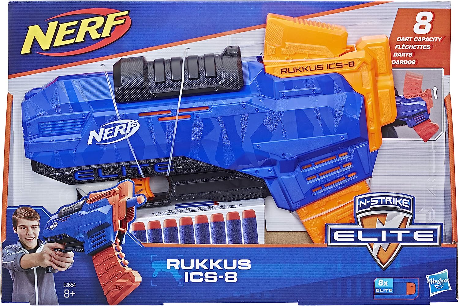 Nerf N-Strike Elite Rukkus ICS-8 Dart Blaster E2654