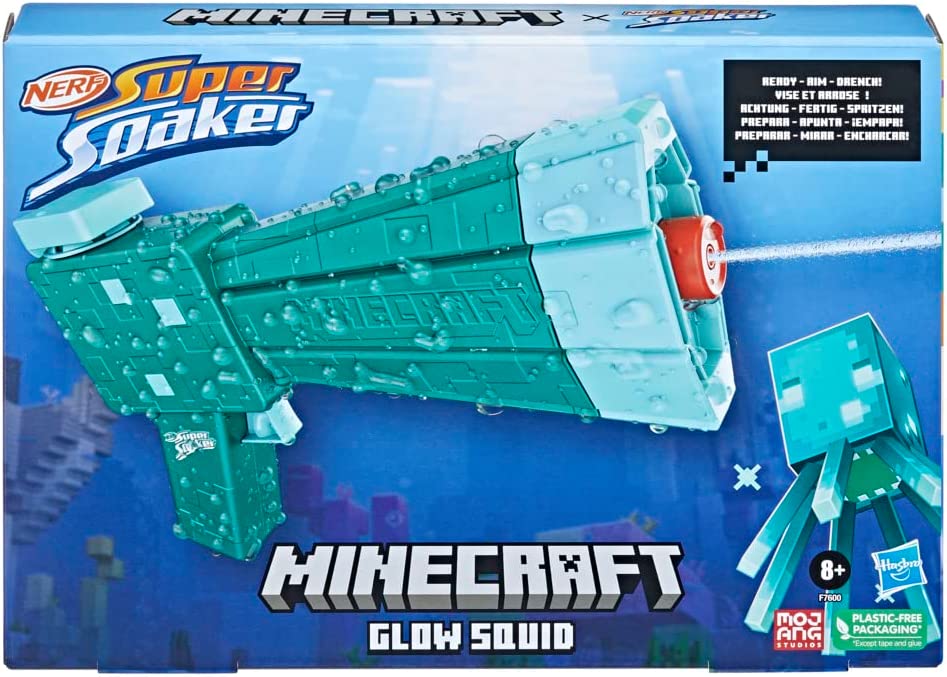 Nerf Super Soaker Minecraft Glow Squid Water Blaster F7600 - Image 2