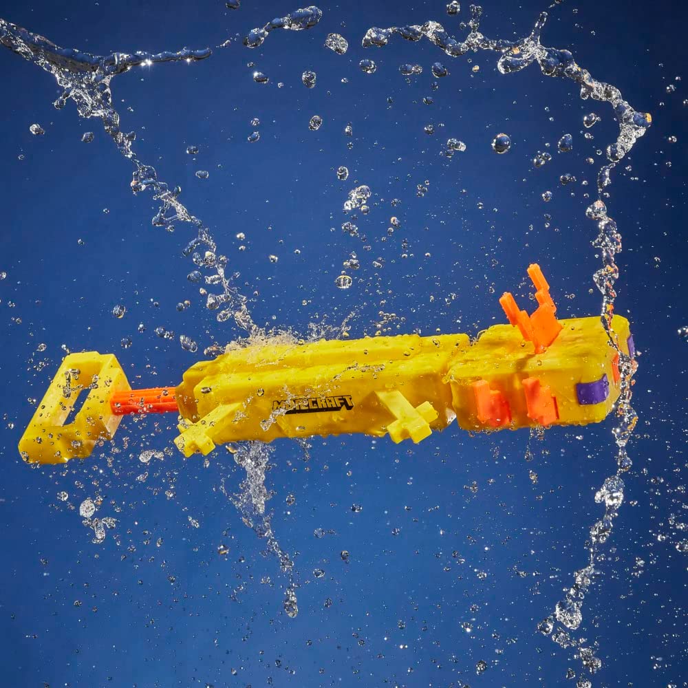New Nerf Super Soaker Minecraft Axolotl Water Gun F7601 - Image 3