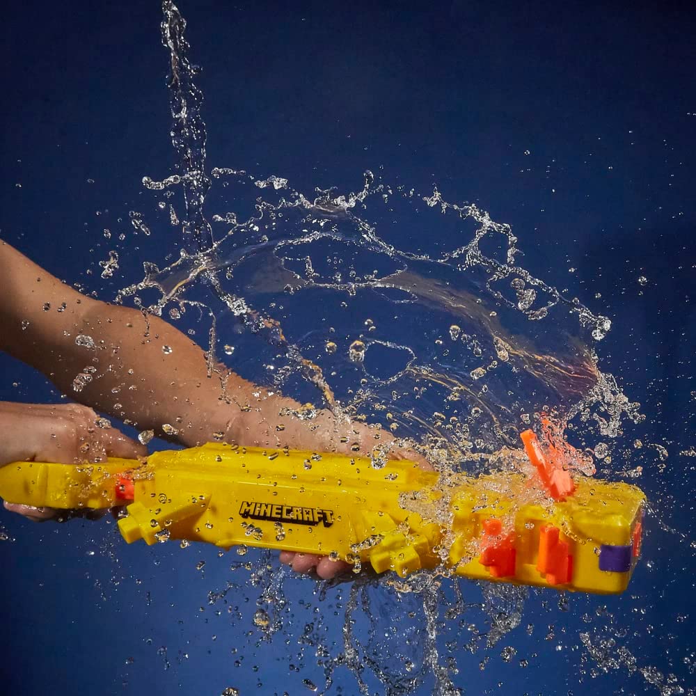 New Nerf Super Soaker Minecraft Axolotl Water Gun F7601 - Image 4
