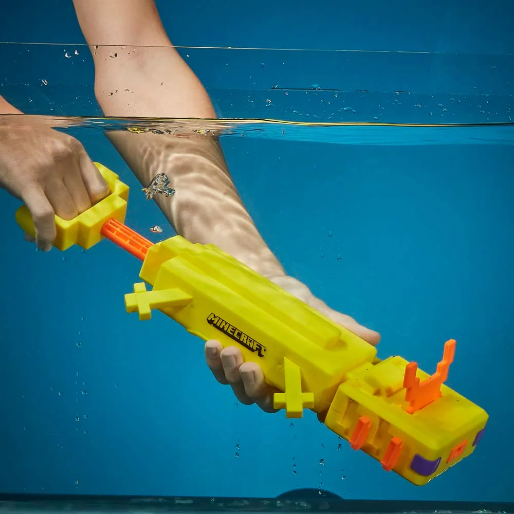 New Nerf Super Soaker Minecraft Axolotl Water Gun F7601 - Image 6