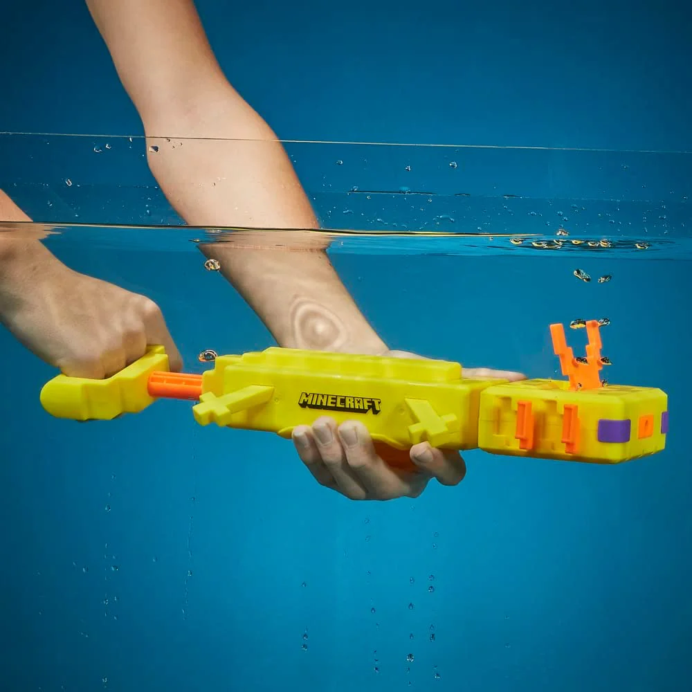 New Nerf Super Soaker Minecraft Axolotl Water Gun F7601 - Image 7