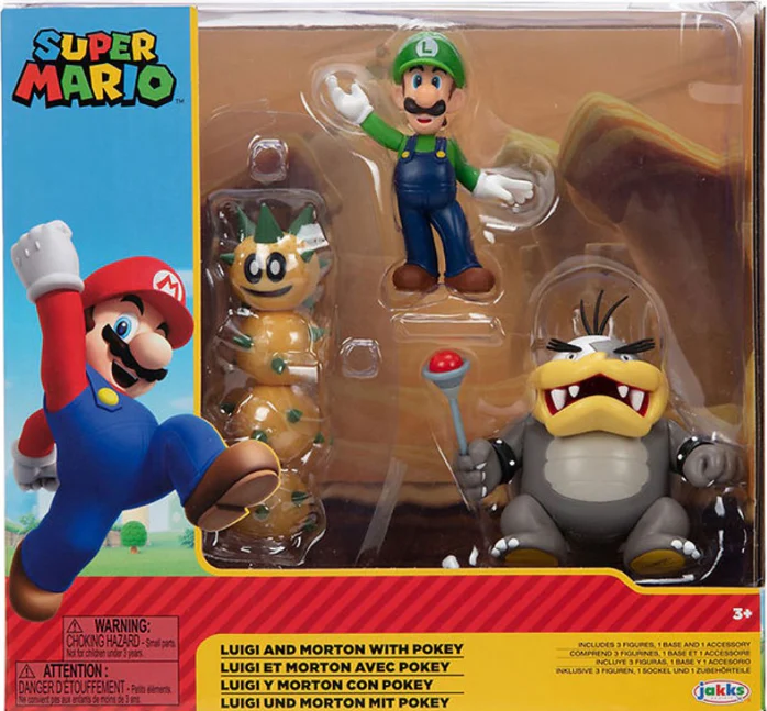 Nintendo 2-Pack Luigi & Morton Koopa w/ Pokey 2.5inch 41045