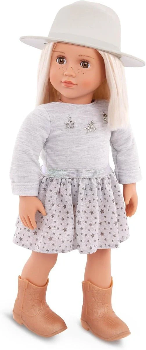 Our Generation Abigale Doll With Pleated Skirt And Hat
