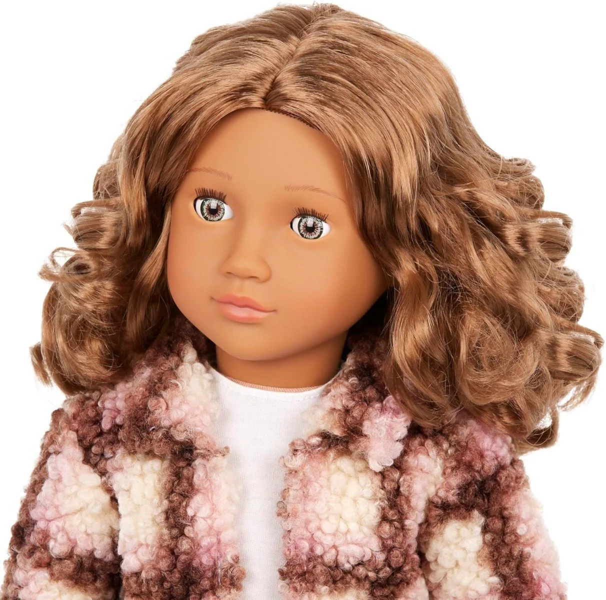 Our Generation Ana Doll With Plaid Shacket And Leather Skirt - Image 4