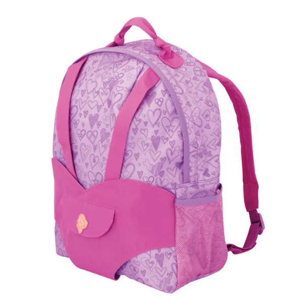 Our Generation Doll Hop On Carrier Backpack – Purple Hearts (BD37418Z)
