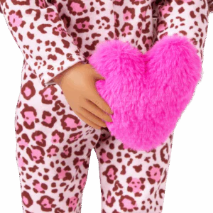 Our Generation Doll With Leopard Pajama & Heart Pillow, Gracia BD31739Z - Image 4