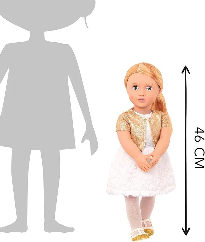Our Generation Holiday Doll With Sequin Dress BD31717Z - Image 4