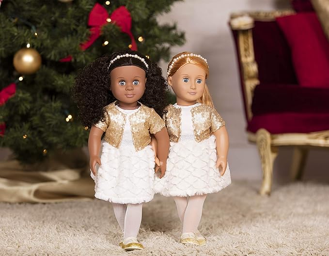 Our Generation Holiday Doll With Sequin Dress BD31717Z - Image 6