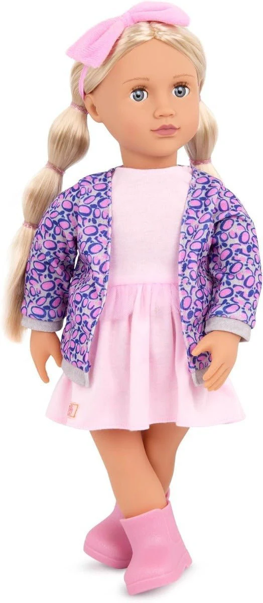 Our Generation Joana Doll With Leopard Print Cardigan - Image 3
