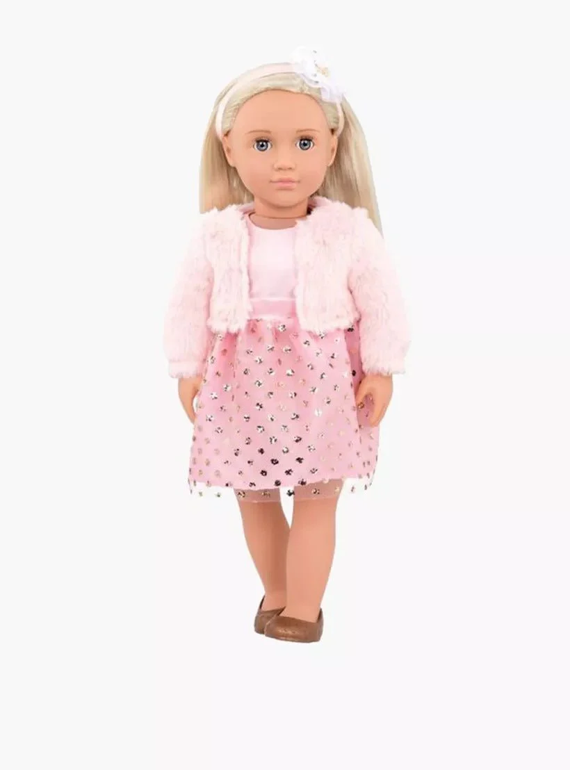 Our Generation Miranda Doll With Pink Holiday Dress