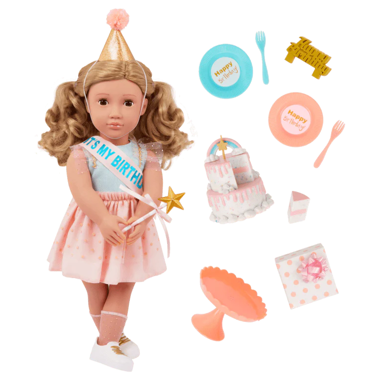 Our Generation Romy Birthday Party Doll With Accessories