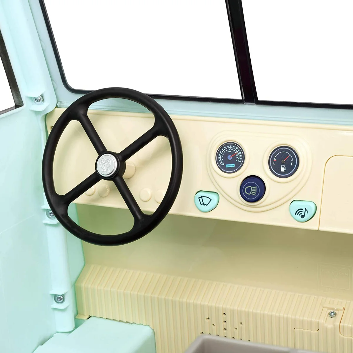 Our Generation Sweet Stop Ice Cream Truck with Electronics for 18-inch Dolls Light Blue - Image 7