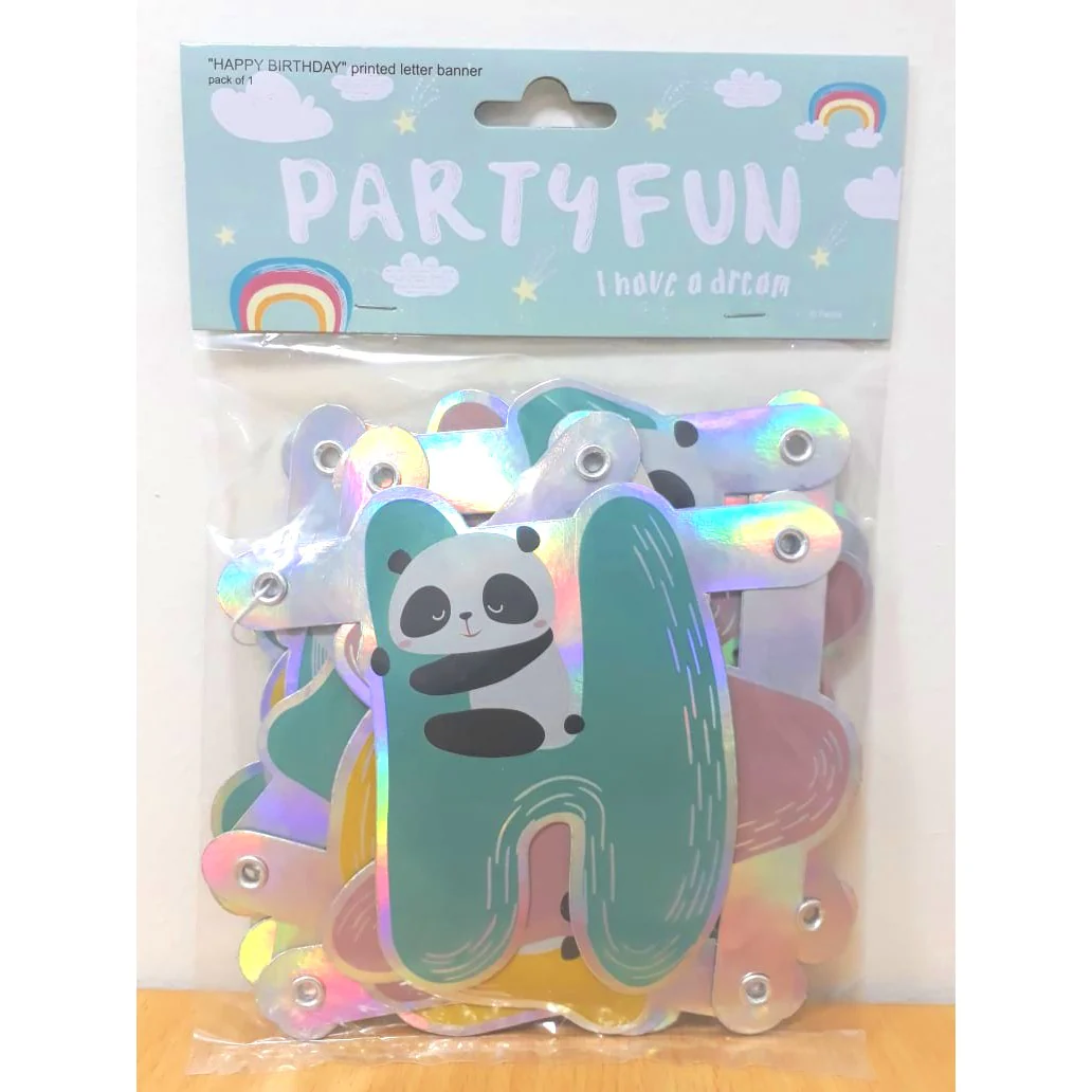 Panda Birthday Banner