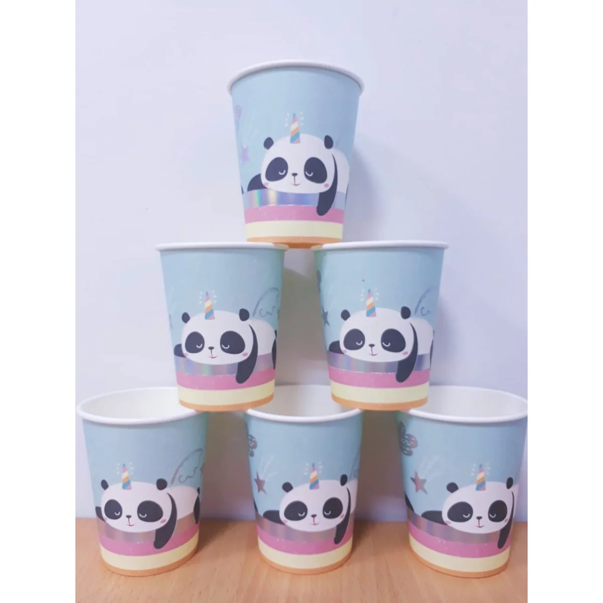 Panda Paper Cups 6 Pcs