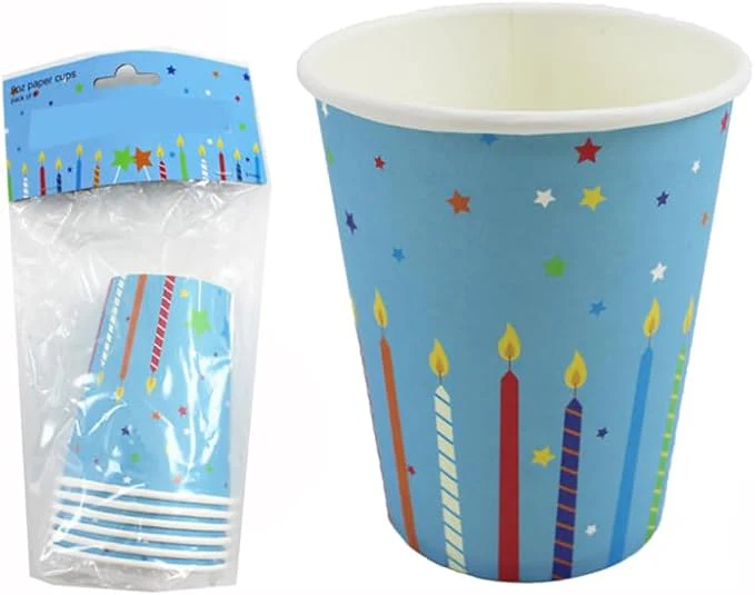 Paper Cups 9Oz Happy Birthday 6-Pcs 0834004