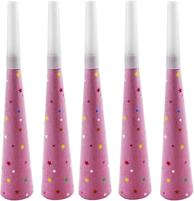 Paper Horn Happy Birthday 7.5-Inch 6-Pcs 0828005