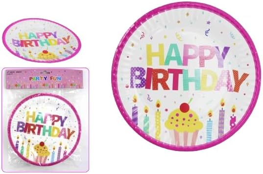 Paper Plate 300-Gsm Happy Birthday 7-Inch 6-Pcs 0835011 - Image 2