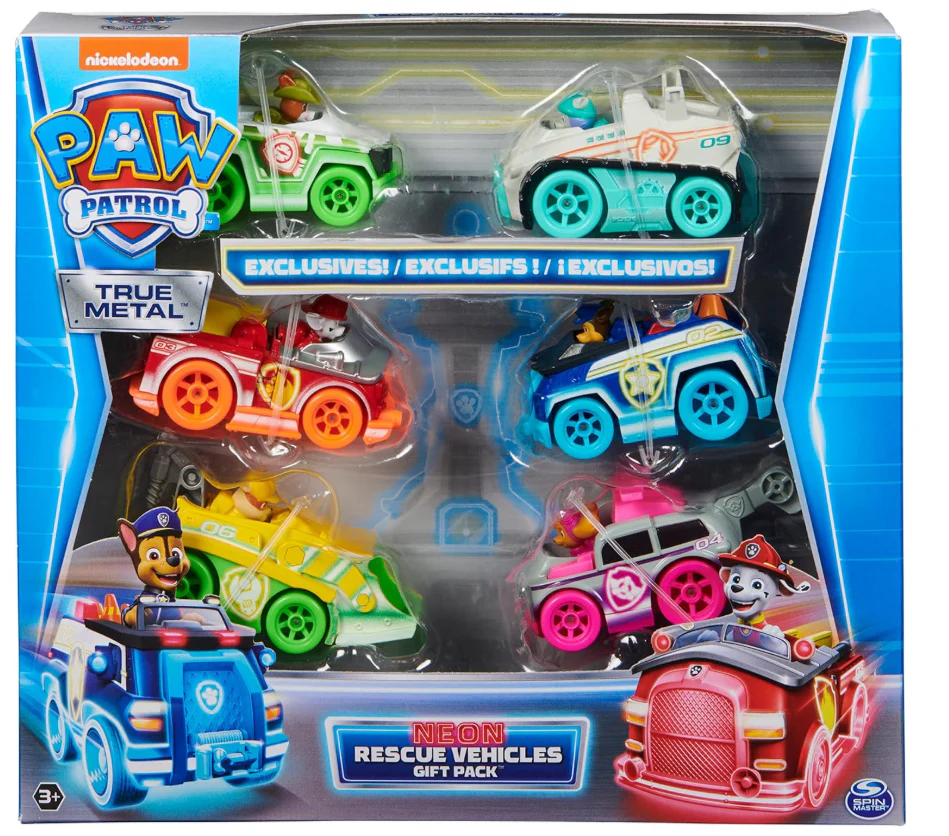 Paw Patrol Die-Cast Metal Neon Gift Pack 6064139