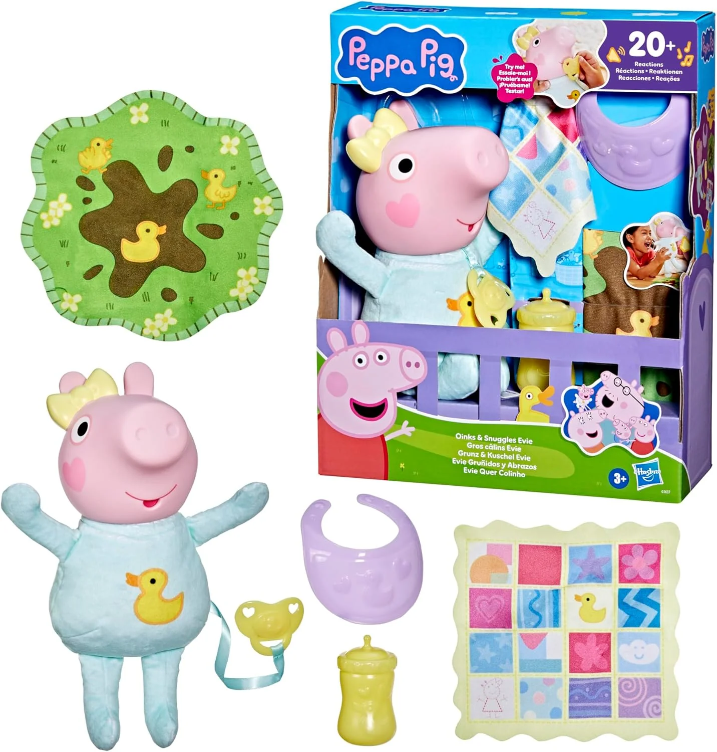 Peppa Pig Oinks and Snuggles Evie Interactive Baby Doll G1637 - Image 4