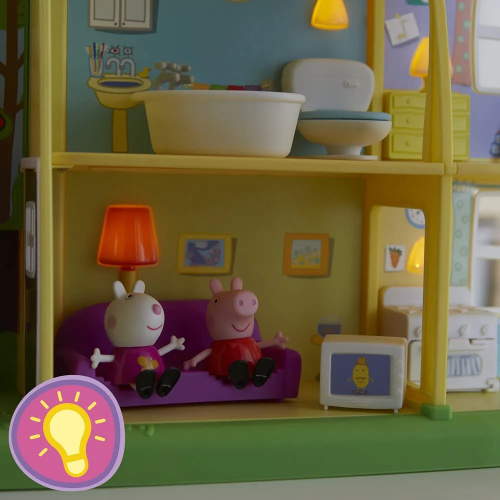 Peppa Pig Peppa's Playtime To Bedtime House Playset F2188 - Image 3