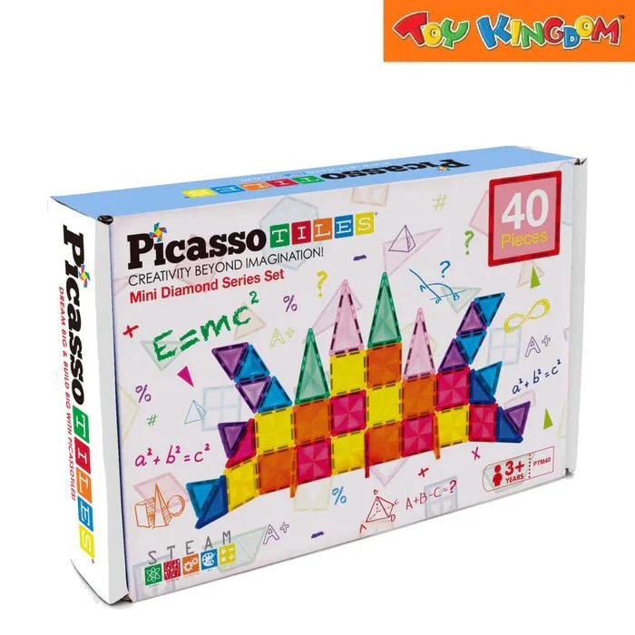 Picasso Magnetic Building Blocks Mini Diamond Series-Building 40-Pcs PTM40