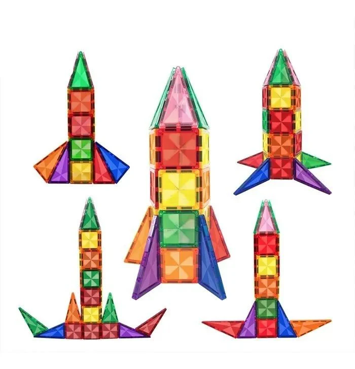Picasso Magnetic Building Blocks Mini Diamond Series-Rocket 30-Pcs PTM30 - Image 2