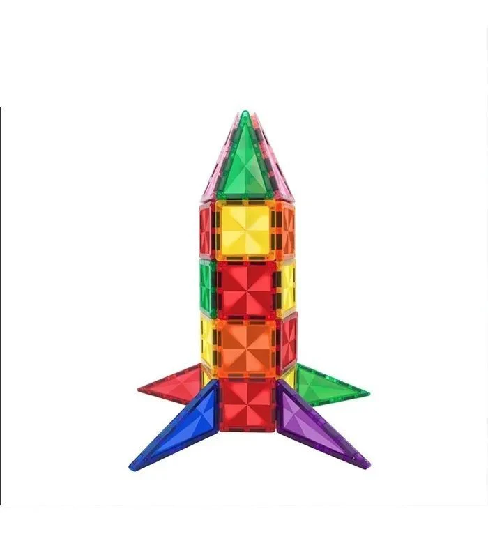 Picasso Magnetic Building Blocks Mini Diamond Series-Rocket 30-Pcs PTM30 - Image 4