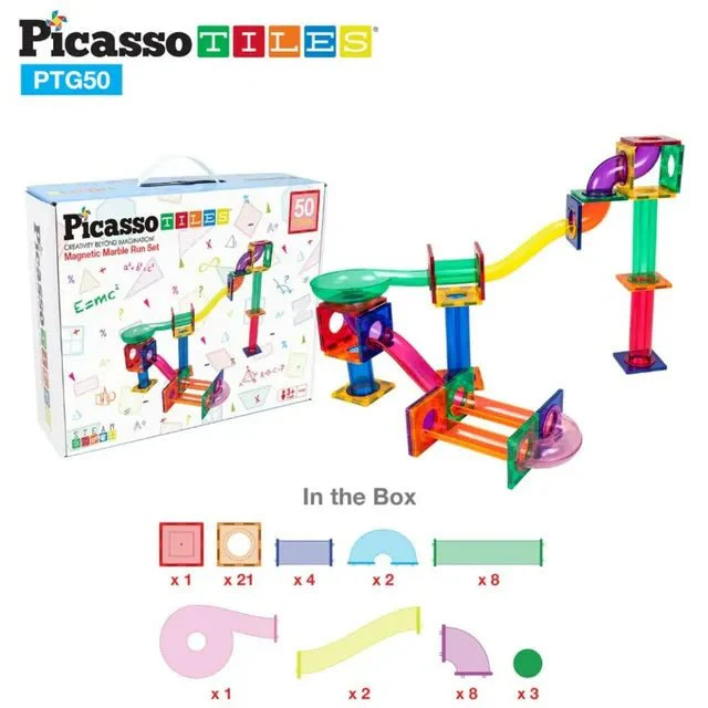 Picasso Magnetic Marble Run 50-Pcs PTG50 - Image 2