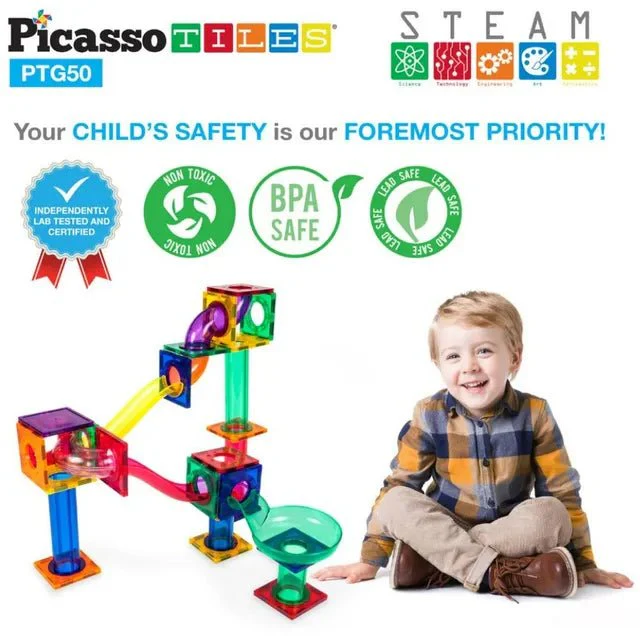 Picasso Magnetic Marble Run 50-Pcs PTG50 - Image 3