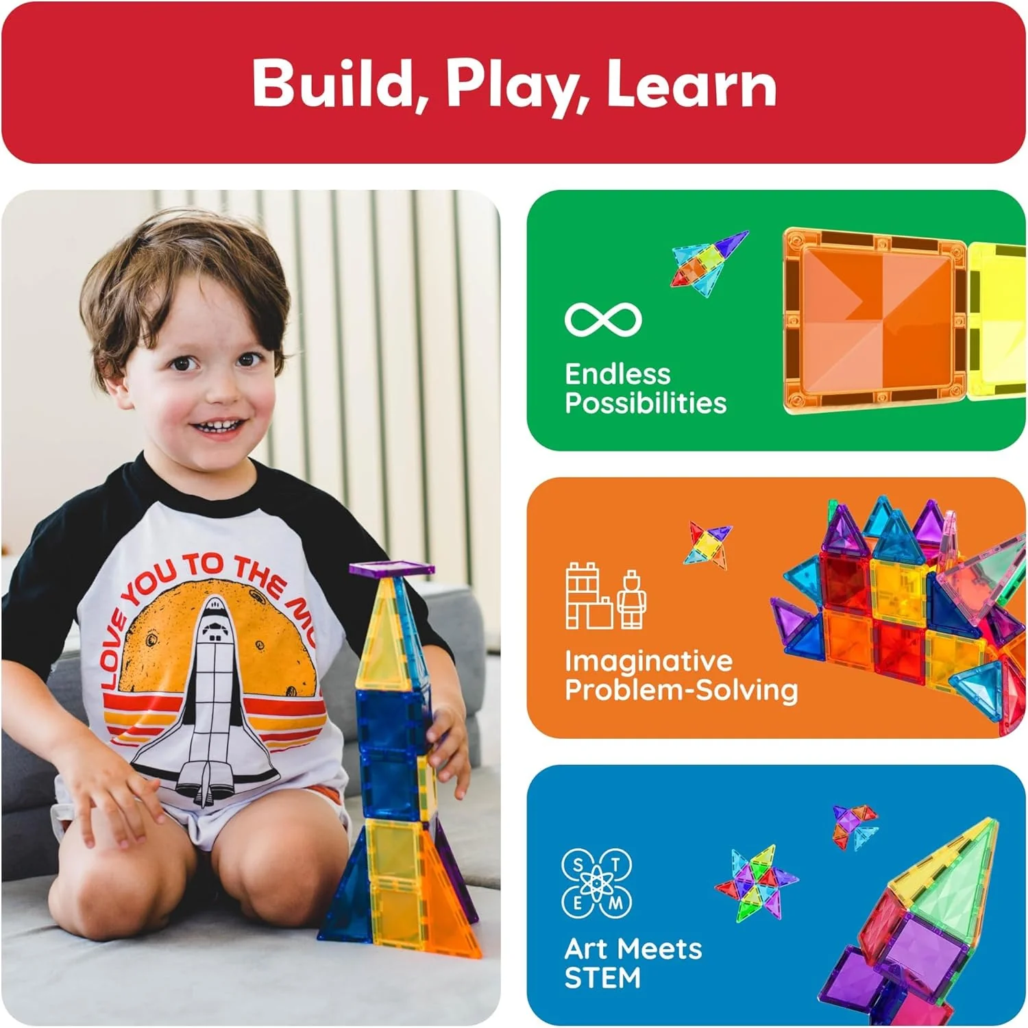 Picasso Magnetic Mini Diamond Building Blocks 80-Pcs PTM80 - Image 5