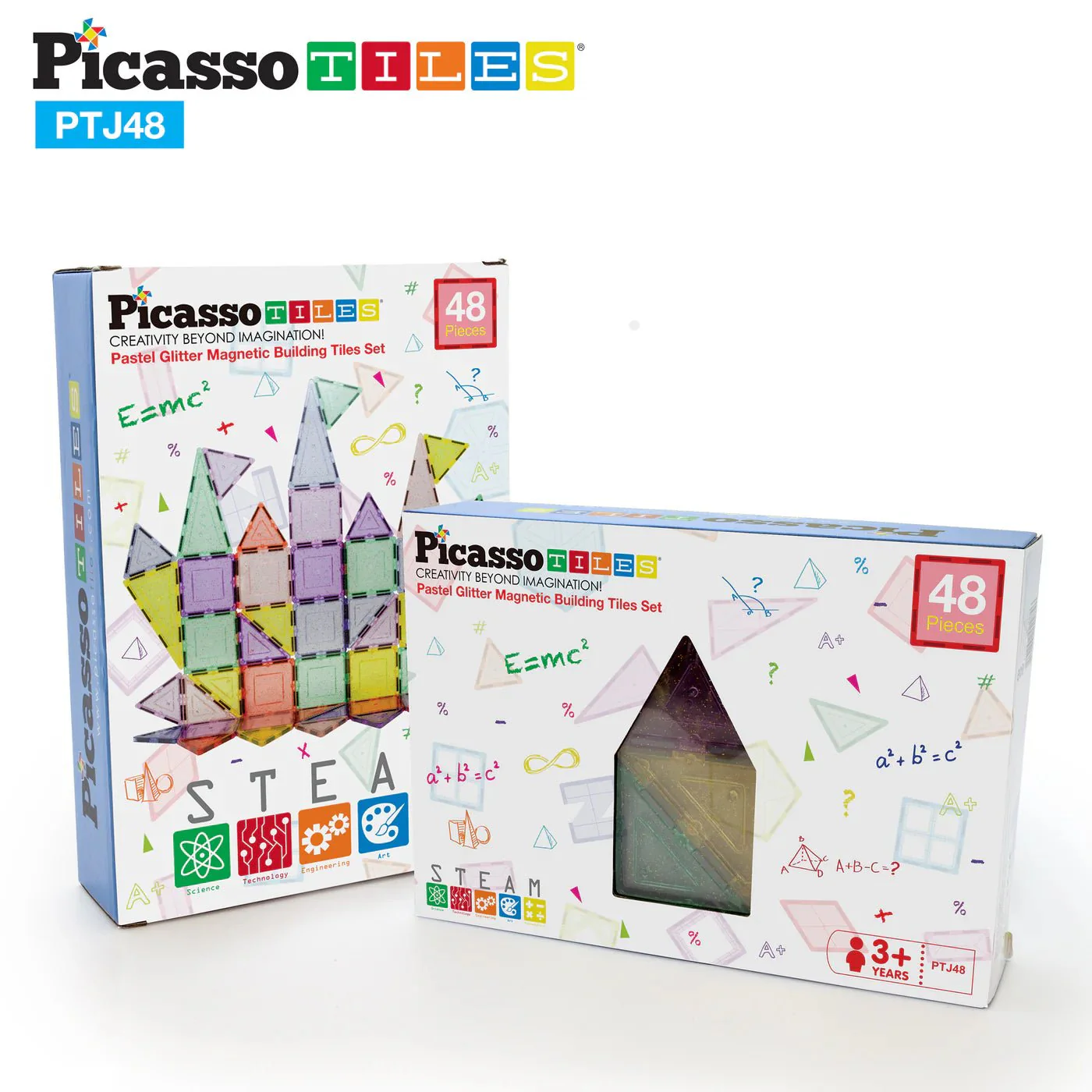 Picasso Magnetic Pastel Glitter 48-Pcs PTJ48