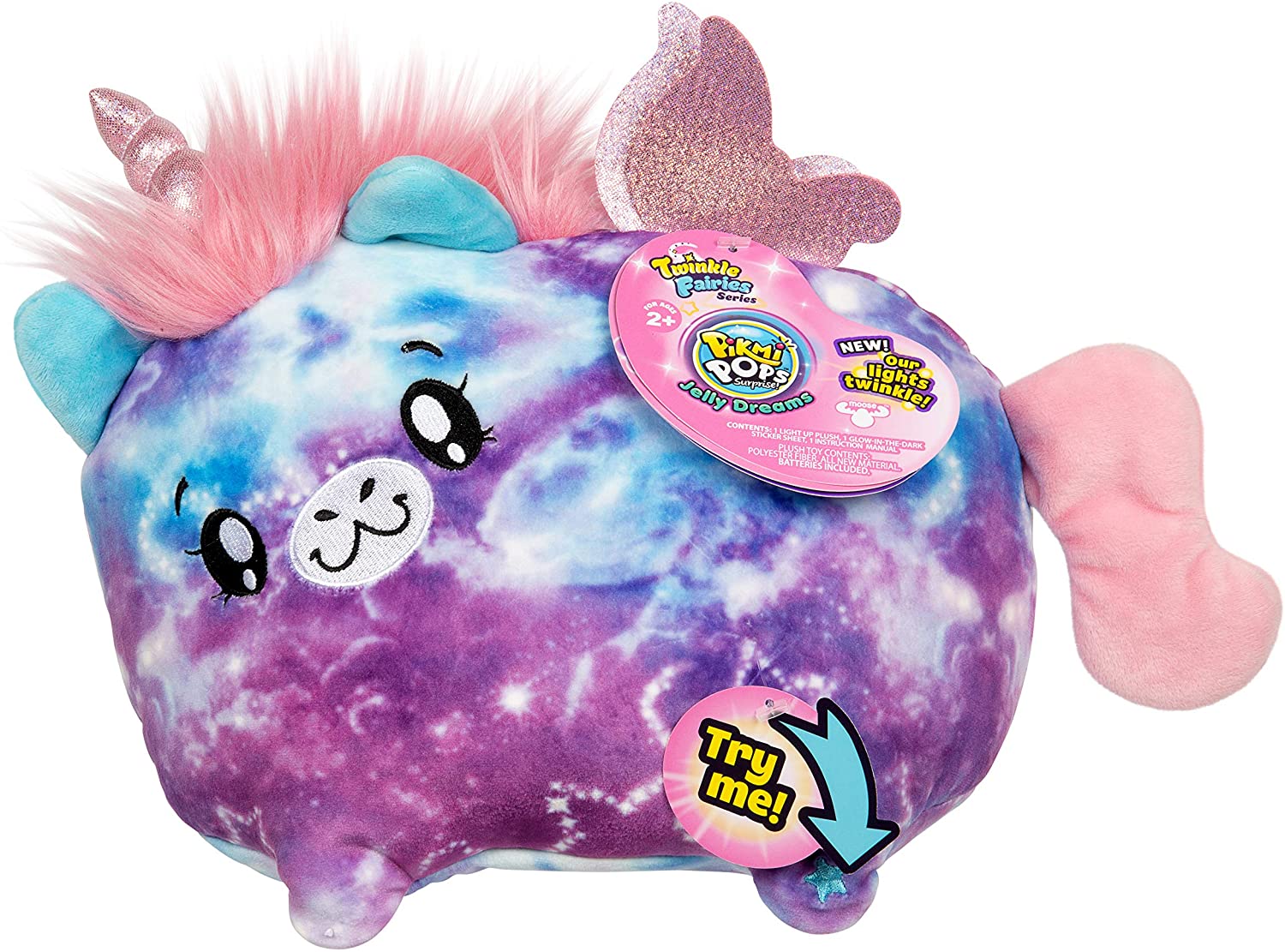 Pikmi Pops Jelly Dreams Twinkle Fairies Light up Plush Winkin The Llama Assorted 75377 - Image 3