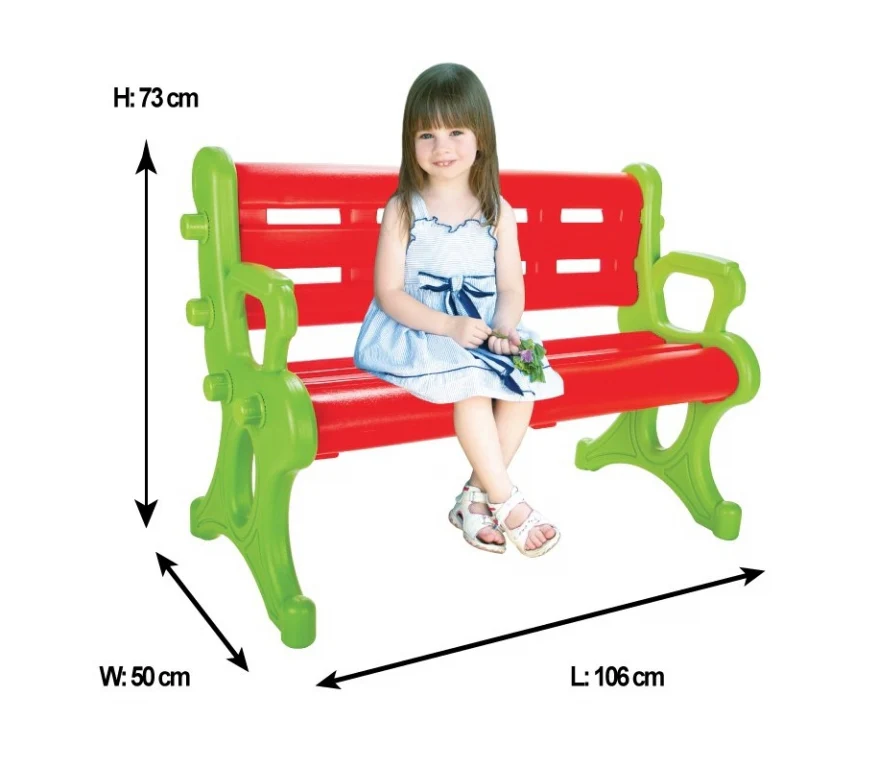 Pilsan Childrens Bench Red Green 06-143 - Image 3