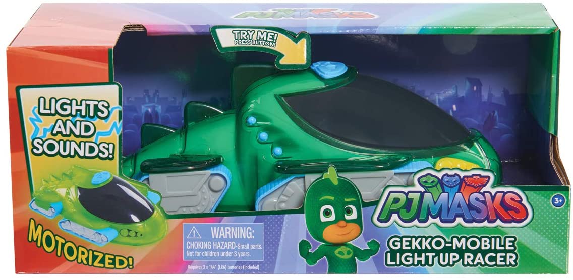 PJ Masks Gekko-Mobile Light Up Racer Vehicle Motorized 24895 - Image 2