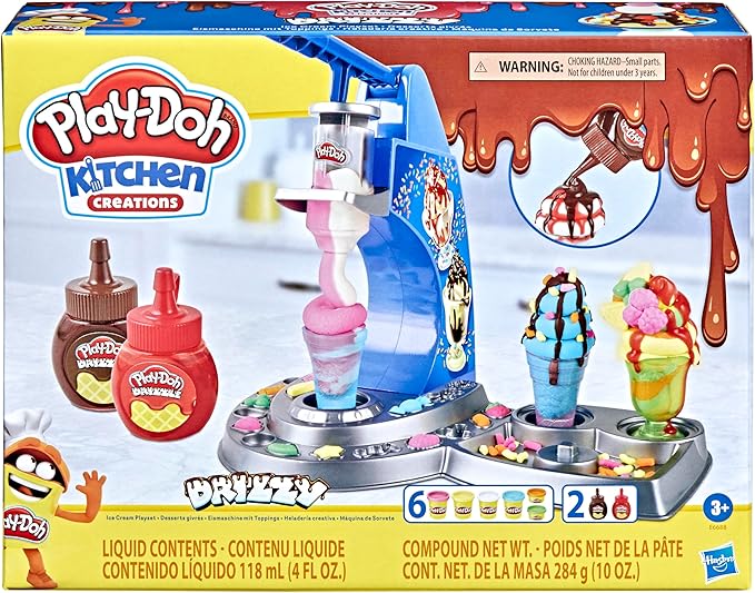 Play-Doh Kitchen Creations Drizzy Ice Cream Playset E6688 - Image 5