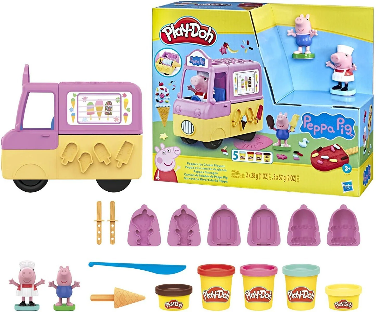 Play-Doh Peppa's Ice Cream Playset F3597 - Image 3