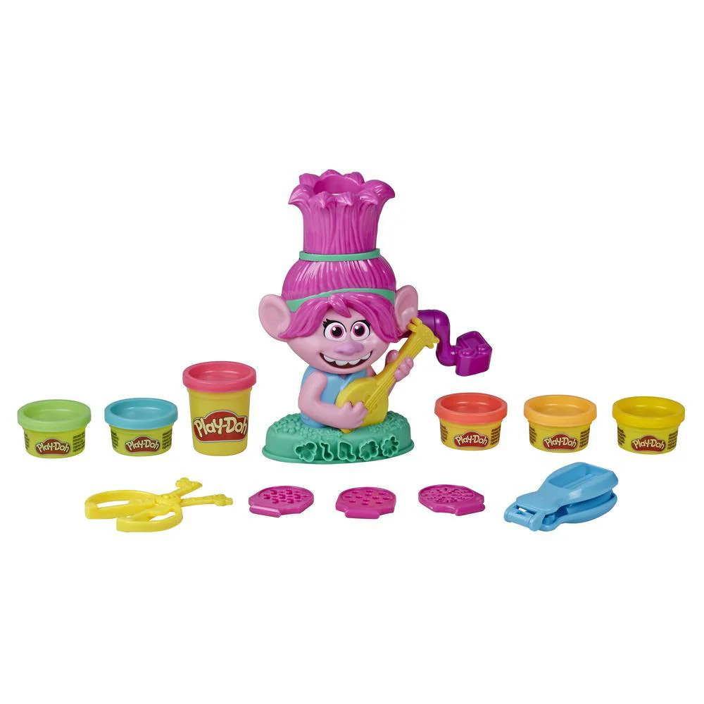 Play Doh Trolls World Tour Rainbow Hair Poppy Styling E7022