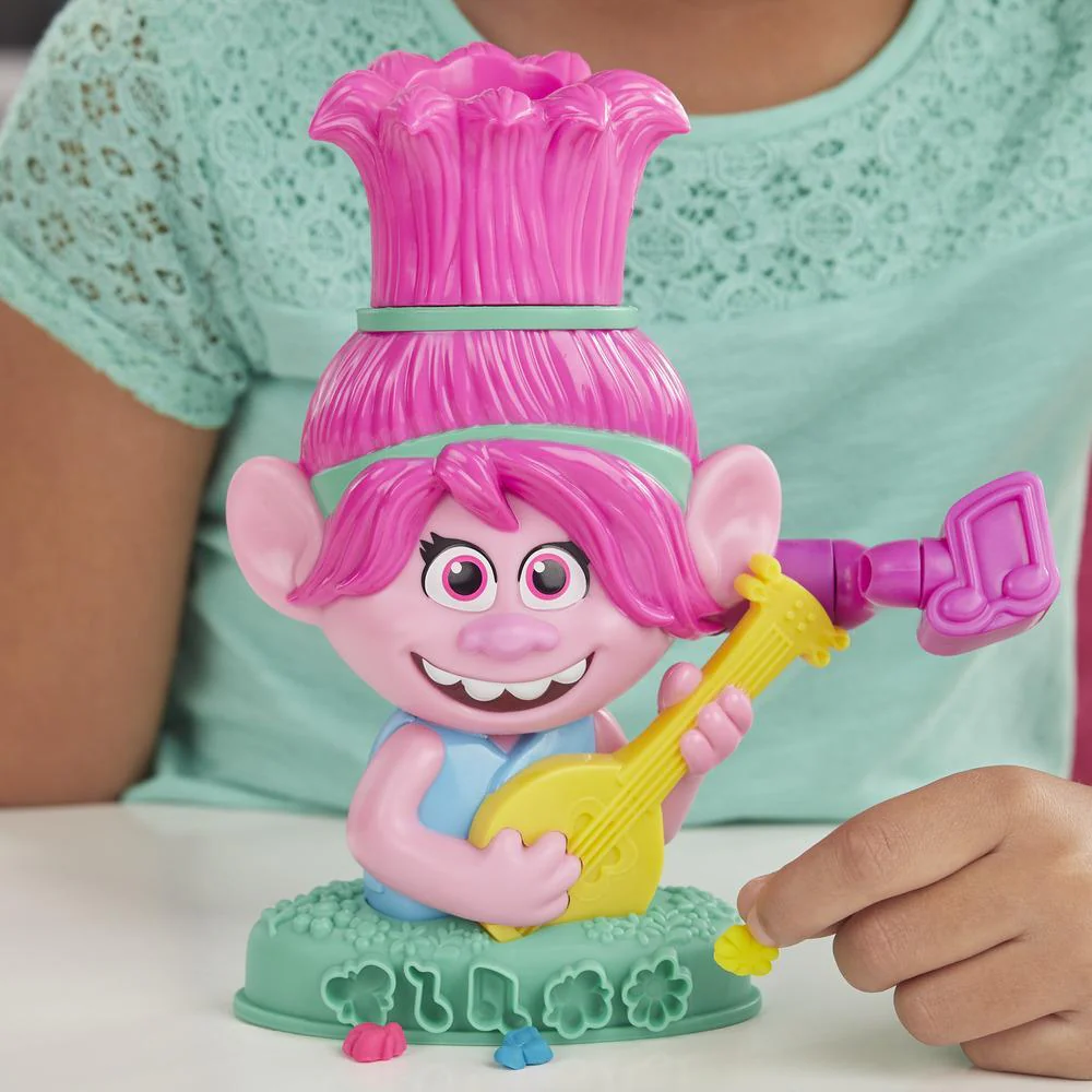 Play Doh Trolls World Tour Rainbow Hair Poppy Styling E7022 - Image 3