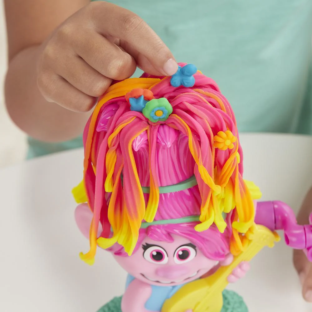 Play Doh Trolls World Tour Rainbow Hair Poppy Styling E7022 - Image 6