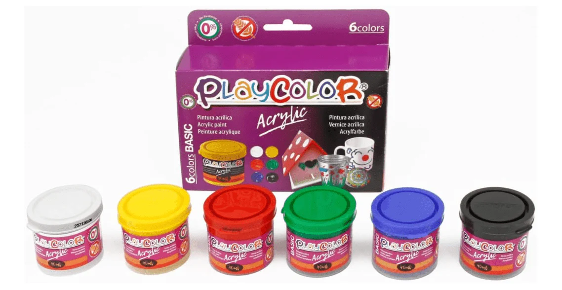 Playcolor Acrylic Paint Basic 40ml 6pcs 18191 - Image 2